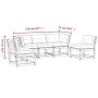 Set de sofás jardín 5 pzas con cojines madera pino marrón cera by , Garden sets - Ref: Foro24-3216977, Price: 589,68 €, Disco...