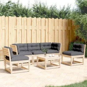 Gartensitzgruppe 5-teilig mit massiven Kiefernholzrahmen und Polstern. von , Gartensets - Ref: Foro24-3216975, Preis: 495,11 ...