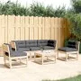 Juego de sofás de jardín 5 pzas con cojines madera maciza pino by , Garden sets - Ref: Foro24-3216975, Price: 495,08 €, Disco...