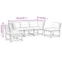 Juego de sofás de jardín 5 pzas con cojines madera maciza pino by , Garden sets - Ref: Foro24-3216975, Price: 501,13 €, Disco...
