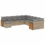 Gartensofa-Set 11-teilig mit beigen Polstern aus synthetischem Rattan von , Gartensets - Ref: Foro24-3260652, Preis: 683,15 €...