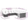 Gartensofa-Set 11-teilig mit beigen Polstern aus synthetischem Rattan von , Gartensets - Ref: Foro24-3260652, Preis: 683,15 €...