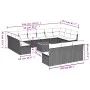 Set sofás de jardín 14 pzas con cojines ratán sintético negro by , Garden sets - Ref: Foro24-3223899, Price: 863,71 €, Discou...