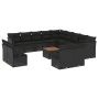 Set sofás de jardín 14 pzas con cojines ratán sintético negro by , Garden sets - Ref: Foro24-3223934, Price: 898,07 €, Discou...
