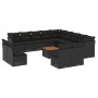 Set sofás de jardín 14 pzas con cojines ratán sintético negro by , Garden sets - Ref: Foro24-3223934, Price: 876,74 €, Discou...