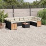 Gartensofagarnitur 11-teilig mit schwarzen Kissen aus synthetischem Rattan von , Gartensets - Ref: Foro24-3260411, Preis: 635...
