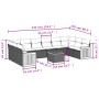 Set de sofás de jardín 11 pzas y cojines ratán sintético negro by , Garden sets - Ref: Foro24-3260411, Price: 635,19 €, Disco...