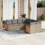 Juego de sofás de jardín con cojines beige 8 pzas ratán PE de , Conjuntos de jardín - Ref: Foro24-3260638, Precio: 538,61 €