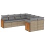 Juego de sofás de jardín con cojines beige 8 pzas ratán PE by , Garden sets - Ref: Foro24-3260638, Price: 539,64 €, Discount: %