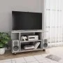 Concrete gray plywood TV cabinet with wheels 80x40x40 cm by vidaXL, TV Furniture - Ref: Foro24-800193, Price: 48,74 €, Discou...