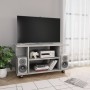 Mueble de TV con ruedas contrachapada gris hormigón 80x40x40 cm de vidaXL, Muebles TV - Ref: Foro24-800193, Precio: 46,39 €, ...