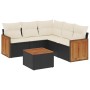 Set de sofás de jardín 6 piezas y cojines ratán sintético negro by , Garden sets - Ref: Foro24-3260047, Price: 371,53 €, Disc...