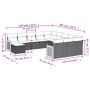 Set de sofás de jardín 12 pzas y cojines ratán sintético marrón by , Garden sets - Ref: Foro24-3260665, Price: 853,11 €, Disc...