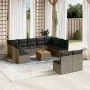 Set de sofás de jardín 12 pzas con cojines ratán sintético gris by , Garden sets - Ref: Foro24-3223890, Price: 634,72 €, Disc...