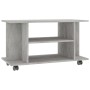 Mueble de TV con ruedas contrachapada gris hormigón 80x40x40 cm de vidaXL, Muebles TV - Ref: Foro24-800193, Precio: 46,39 €, ...