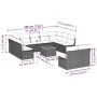 Set de sofás de jardín 12 pzas con cojines ratán sintético gris by , Garden sets - Ref: Foro24-3223890, Price: 634,72 €, Disc...