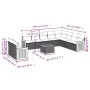 Gartensofa-Set 11-teilig mit beigen Polstern aus synthetischem Rattan von , Gartensets - Ref: Foro24-3260204, Preis: 733,20 €...