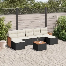 Set de sofás de jardín 8 piezas y cojines ratán sintético negro by , Garden sets - Ref: Foro24-3260320, Price: 440,50 €, Disc...