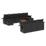 Gartensofagarnitur 11-teilig mit schwarzen Kissen aus synthetischem Rattan von , Gartensets - Ref: Foro24-3257112, Preis: 705...