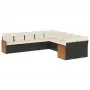 Gartensofa-Set, 10-teilig, mit schwarzen Kissen und synthetischem Rattan. von , Gartensets - Ref: Foro24-3260432, Preis: 599,...