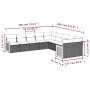 Gartensofa-Set, 10-teilig, mit schwarzen Kissen und synthetischem Rattan. von , Gartensets - Ref: Foro24-3260432, Preis: 599,...