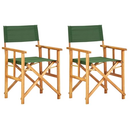 Regiestühle, 2 Stück, massives grünes Teakholz von vidaXL, Gartenstühle - Ref: Foro24-45949, Preis: 113,74 €, Rabatt: %