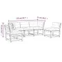 Gartensofa-Set, 5-teilig, mit Kissen, aus braun gewachstem Kiefernholz. von , Gartensets - Ref: Foro24-3216982, Preis: 590,70...