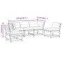 Set de sofás jardín 5 pzas con cojines madera pino marrón cera by , Garden sets - Ref: Foro24-3216982, Price: 598,14 €, Disco...