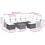 Gartensofa-Set mit 10-teiligen beigen Kissen aus synthetischem Rattan. von , Gartensets - Ref: Foro24-3260631, Preis: 605,16 ...