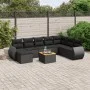 Set de sofás de jardín 8 piezas y cojines ratán sintético negro by , Garden sets - Ref: Foro24-3257469, Price: 539,27 €, Disc...