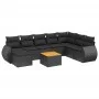 Set de sofás de jardín 8 piezas y cojines ratán sintético negro by , Garden sets - Ref: Foro24-3257469, Price: 539,27 €, Disc...