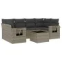Set de sofás de jardín 7 piezas con cojines ratán PE gris de , Conjuntos de jardín - Ref: Foro24-3252257, Precio: 456,13 €, D...