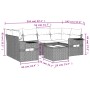 Set de sofás de jardín 7 piezas con cojines ratán PE gris by , Garden sets - Ref: Foro24-3252257, Price: 463,74 €, Discount: %
