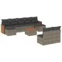 Set de sofás de jardín 10 pzas con cojines ratán sintético gris by , Garden sets - Ref: Foro24-3260464, Price: 572,22 €, Disc...