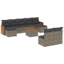 Set de sofás de jardín 10 pzas con cojines ratán sintético gris by , Garden sets - Ref: Foro24-3260464, Price: 551,61 €, Disc...