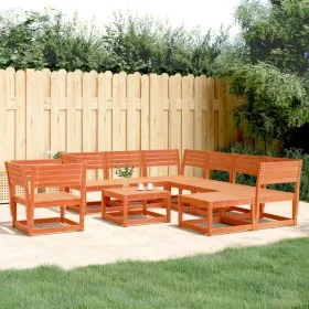 Gartengarnitur 8-teilig Massivholz Kiefer braun gewachst von , Gartensets - Ref: Foro24-3216942, Preis: 739,23 €, Rabatt: %