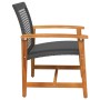 Sillas de jardín 2 uds madera de acacia y ratán sintético negro by , Modular outdoor sofas - Ref: Foro24-367595, Price: 97,25...