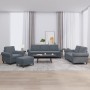 Set of sofas with 4 dark gray velvet cushions by , Sofas - Ref: Foro24-3202181, Price: 812,08 €, Discount: %
