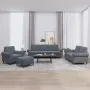 Set of sofas with 4 dark gray velvet cushions by , Sofas - Ref: Foro24-3202181, Price: 797,97 €, Discount: %