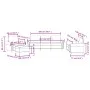 Sofagarnitur mit 4 Stück dunkelgrauen Samtkissen von , Sofas - Ref: Foro24-3202181, Preis: 798,61 €, Rabatt: %