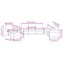 Sofagarnitur mit 4 Stück dunkelgrauen Samtkissen von , Sofas - Ref: Foro24-3202181, Preis: 812,08 €, Rabatt: %