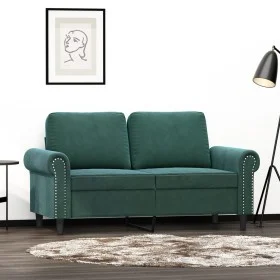 2-Sitzer-Sofa aus dunkelgrünem Samt 120 cm von , Sofas - Ref: Foro24-359521, Preis: 261,76 €, Rabatt: %