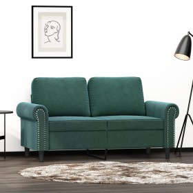 2-Sitzer-Sofa aus dunkelgrünem Samt 120 cm von , Sofas - Ref: Foro24-359521, Preis: 265,95 €, Rabatt: %