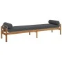 Garden bench with synthetic rattan cushion in gray acacia wood by , garden benches - Ref: Foro24-366300, Price: 203,35 €, Dis...