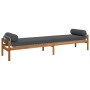 Gartenbank mit Kissen synthetisches Rattan Akaziengrau von , Gartenbänke - Ref: Foro24-366300, Preis: 205,81 €, Rabatt: %