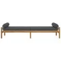 Garden bench with synthetic rattan cushion in gray acacia wood by , garden benches - Ref: Foro24-366300, Price: 203,35 €, Dis...
