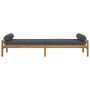 Gartenbank mit Kissen synthetisches Rattan Akaziengrau von , Gartenbänke - Ref: Foro24-366300, Preis: 205,81 €, Rabatt: %