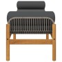 Gartenbank mit Kissen synthetisches Rattan Akaziengrau von , Gartenbänke - Ref: Foro24-366300, Preis: 205,81 €, Rabatt: %