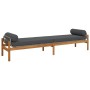 Gartenbank mit Kissen synthetisches Rattan Akaziengrau von , Gartenbänke - Ref: Foro24-366300, Preis: 205,81 €, Rabatt: %