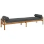 Gartenbank mit Kissen synthetisches Rattan Akaziengrau von , Gartenbänke - Ref: Foro24-366300, Preis: 205,81 €, Rabatt: %